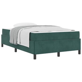 Estructura De Cama Verde Oscuro Y Blanco 120 X 190 Cm