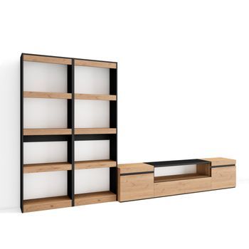 Muebles De Salón Para Tv, Conjunto De Muebles Comedor, 320x186x35cm, Para Tv Hasta 80