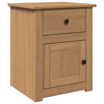 Mesita De Noche Panama Madera Maciza De Pino 46x40x57 Cm Vidaxl
