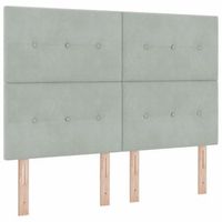 cabecero gris claro 144 cm terciopelo vidaxl