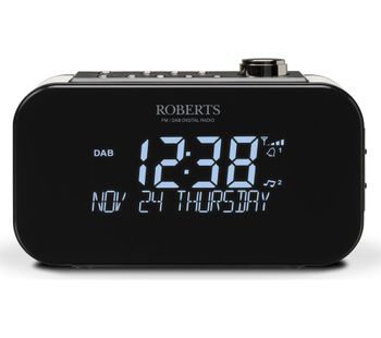 ROBERTS Ortus 3 DAB/FM Clock Radio - Black, Black