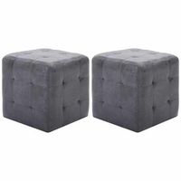 mesitas de noche 2 uds piel de ante artificial gris 30x30x30cm vidaxl