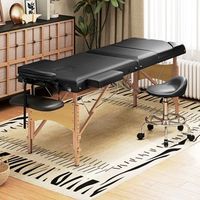camilla de masaje de pvc madrea homcom 215x60x62-89 cm negro