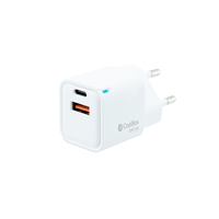 cargador usb pared coolbox gan 20w usb-cusb-a qc30 blanco