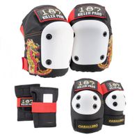187 killer pads six pack set - caballero blackredgold smallmedium