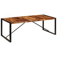 mesa de comedor 220x100x75 cm madera maciza de acacia vidaxl