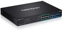 trendnet tpe-3012ls switch de vigilancia inteligente gigabit poe de 12 puertos 8 puertos gigabit poe 2 puertos gigabit 2 ranuras sfp presupuesto poe de 110 w