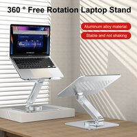 360    soporte giratorio de aluminio para ordenador portatil soporte de refrigeracion ajustable en altura y angulo para macbook tableta escritorio ergonomico portatil