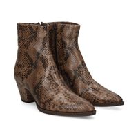 unisa botines con tacon mujer - beige talla 39