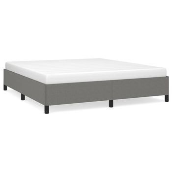 Cama Sin Colchón De Tela Gris Oscuro 180x200 Cm Vidaxl