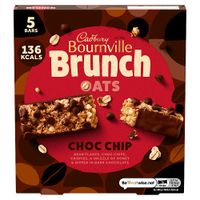 cadbury bournville brunch bars choc chip 5 pack