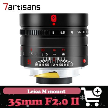 7artisans, objetivo de cámara de 35 mm, apertura f/2.0, gran angular, enfoque manual, para cámaras de fotograma completo con montura Leica M.