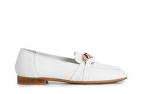 mocasines de mujer de piel con cadena white 39