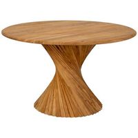 mesa de comedor de madera marron claro 130x130x75h cm