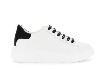 zapatillas de cuero white/black 37