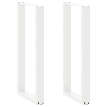 Patas Para Mesa De Bar En Forma De U (2 Unidades), Color Blanco, 40 X 100-101 Cm, Acero Vidaxl