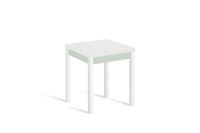 mesa cocina extensible libro 80160x80 cm verde pata blanco