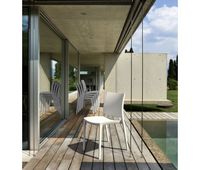 set de 4 sillas apilables maya plastico blanco 50x44x81 cm