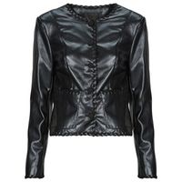 guess cazadora de cuero leontine para mujer
