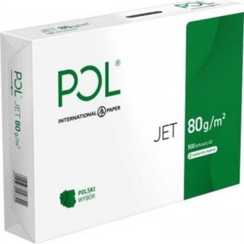 Papel de fotocopiadora International Paper PolJet A3 80g 500 hojas