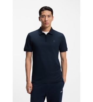 BOSS para hombre. 50537507 Polo Slim Fit marino (L), Azul, Casual, Algodón, Manga corta
