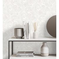 papel pintado vinilico cachemir floral hindu con relieve efecto textura de tela - tamil etnik 676347 de gaulan - rollo de 10 m x 106 m