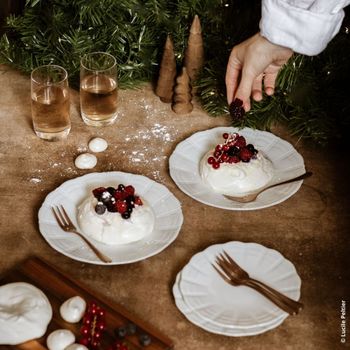 Plato de postre (x6) porcelana de limoges blanco