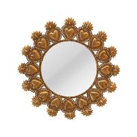 espejo metal dorado