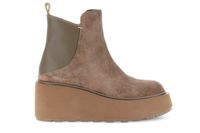 botines de ante y piel taupe