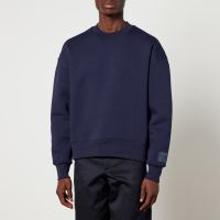 ami logo-appliqued organic cotton-blend sweatshirt - s