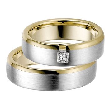 Alianzas oro blanco y amarillo 6mm