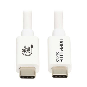 Cable USB4 Tripp Lite U521-1P0M-WH 1 m USB-C a USB-C 40 Gbit/s Blanco