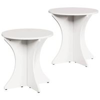 mesa de centro 46x46x47 cm madera - blanco