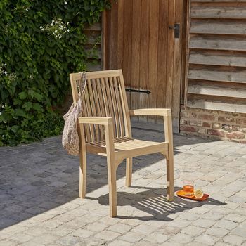 Silla De Jardín De Madera De Teca Maciza