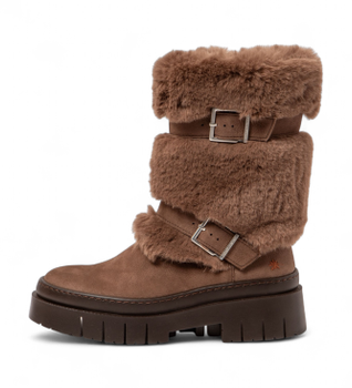 Art para mujer. 119681112003_012 Botas de Piel 1968 Amberes marrón (37), Plano, Cremallera, Casual