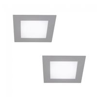 pack 2 downlights led gris 18w
