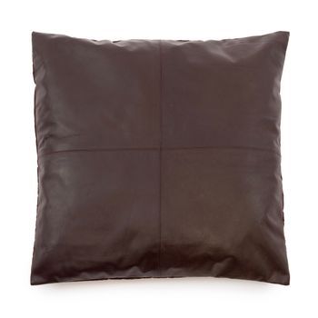 Funda Cojín Cuero Bazar Bizar Cuatro Paneles 60x60 - Chocolate
