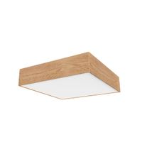 plafon led cuadrado de exterior acabado madera ip44 12w