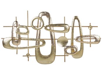 Decoración de pared metal 50 cm dorado