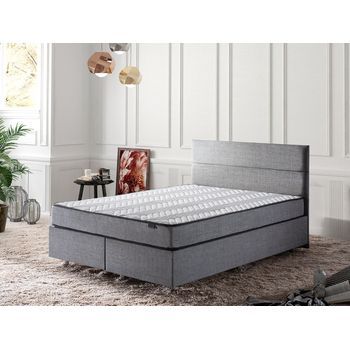 Cama Doble Colchón Base Y Cabecero Silver-(150 X 200) Gris