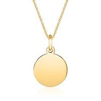 cadena de oro con colgante redondo para mujer