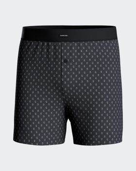 Boxer con botón de punto de hombre en Algodón