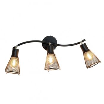 Aplique de metal de 3 luces