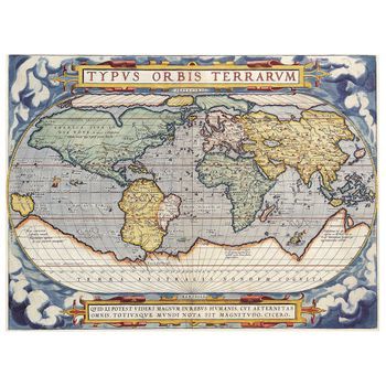 Legendarte - Cuadro Lienzo, Impresión Digital - Mapa Antiguo No. 49 - Decoración Pared Cm. 80x100