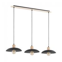 lampara de techo briana negro 3 luces