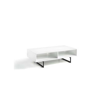 Mesa De Centro Rectangular Con Compartimentos Y Diseño Moderno