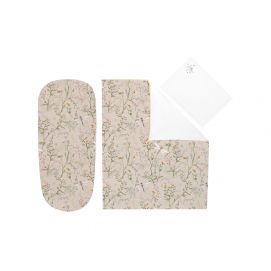 Juego de cama para capazo 6 piezas Secret Garden Beige