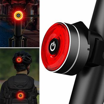 BIKIGHT Luz trasera inteligente con sensor de freno para bicicleta, 4 modos de luz, recargable por Type-C, impermeable y