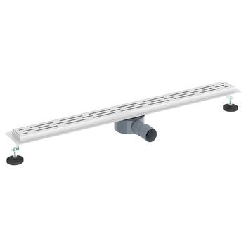 Desagüe De Ducha Diseño Lineal Con Sifón 360° Plateado 90 Cm Vidaxl