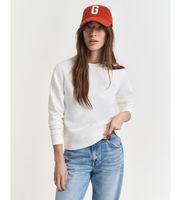 gant para mujer 4202586 sudadera tonal shield de cuello redondo blanco roto m casual algodon